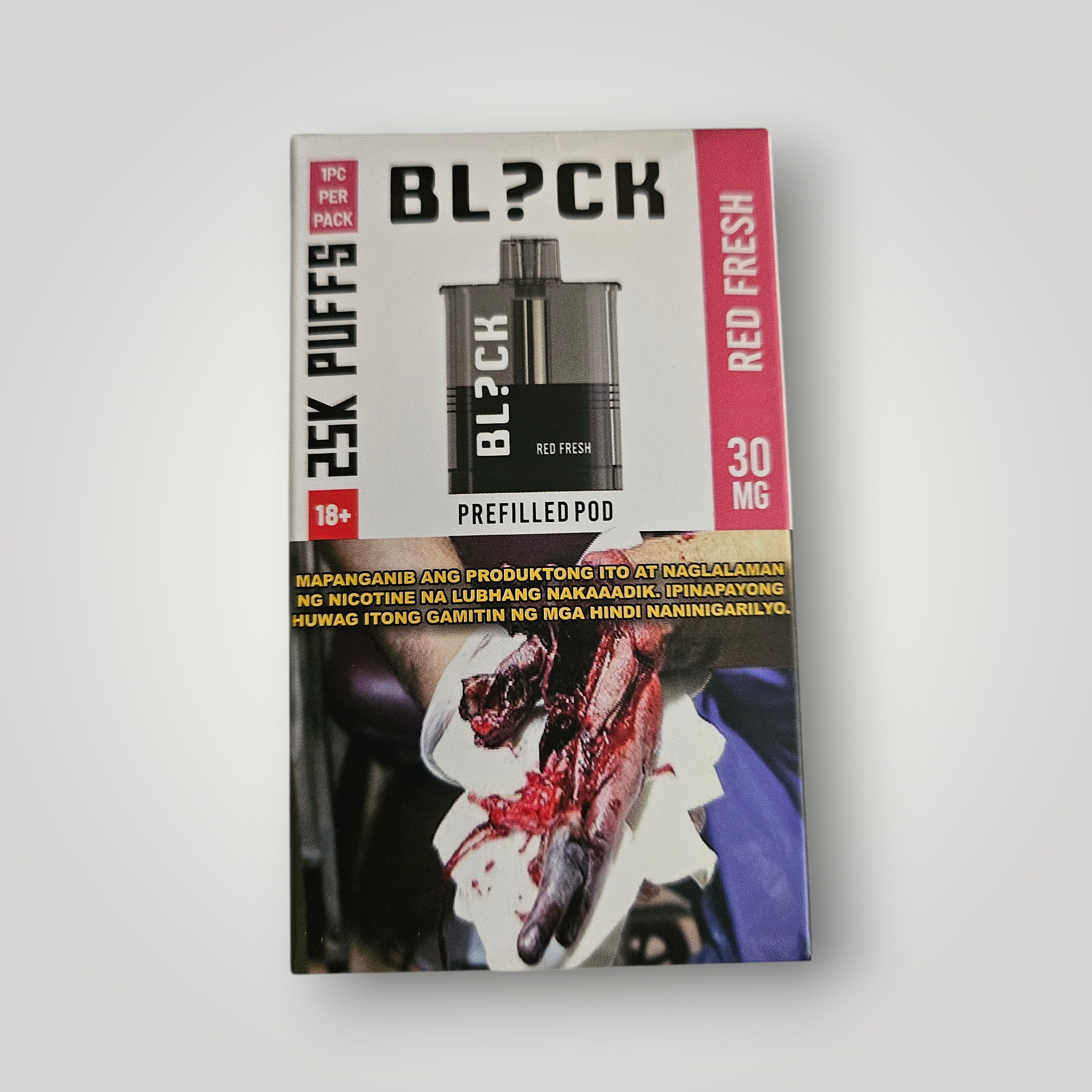 BLACK? 25k Puffs Prefilled Pod (30mg) Transparent