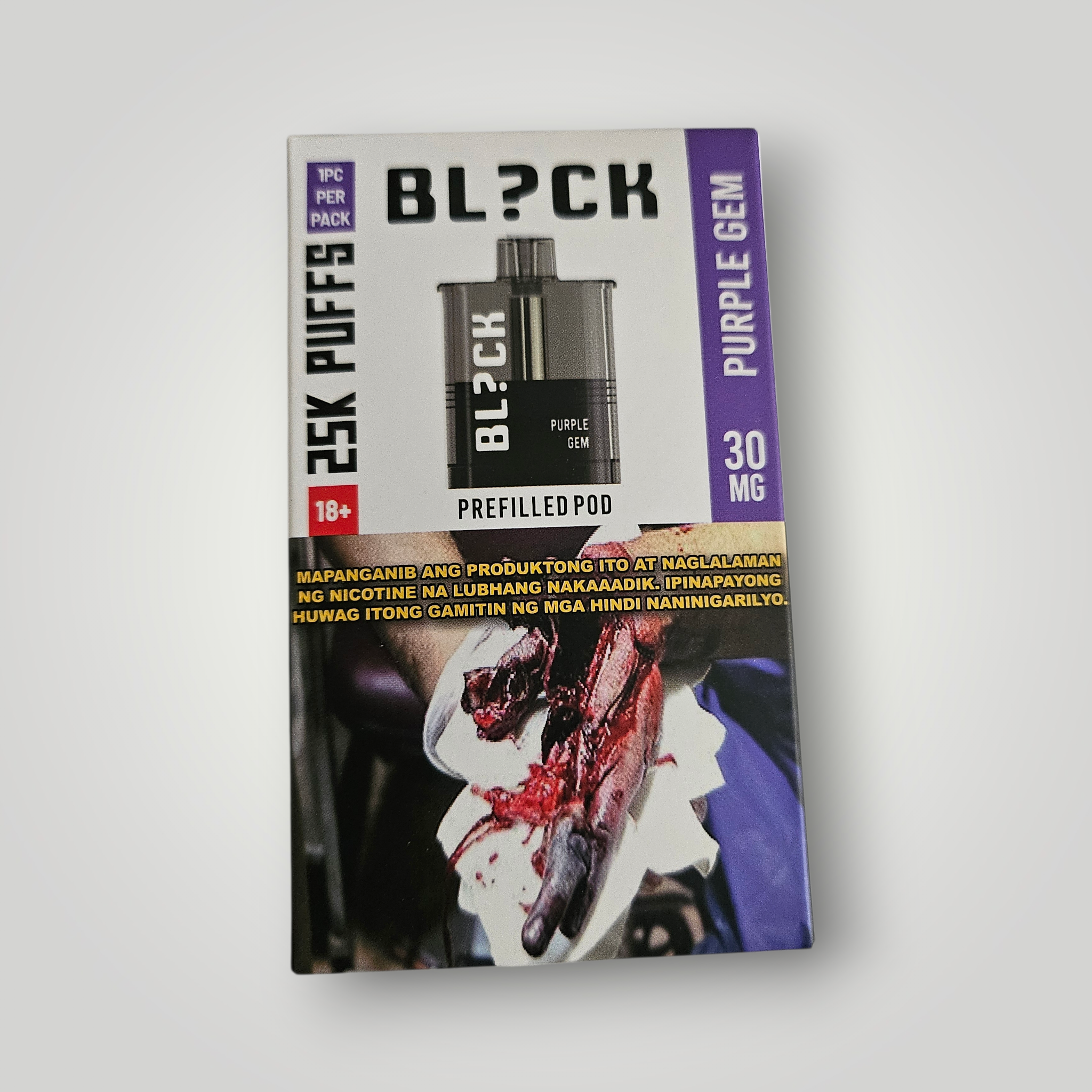 BLACK? 25k Puffs Prefilled Pod (30mg) Transparent