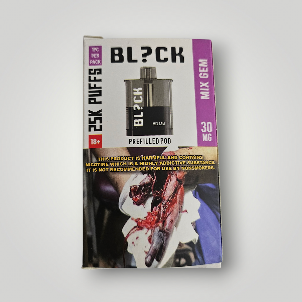 BLACK? 25k Puffs Prefilled Pod (30mg) Transparent