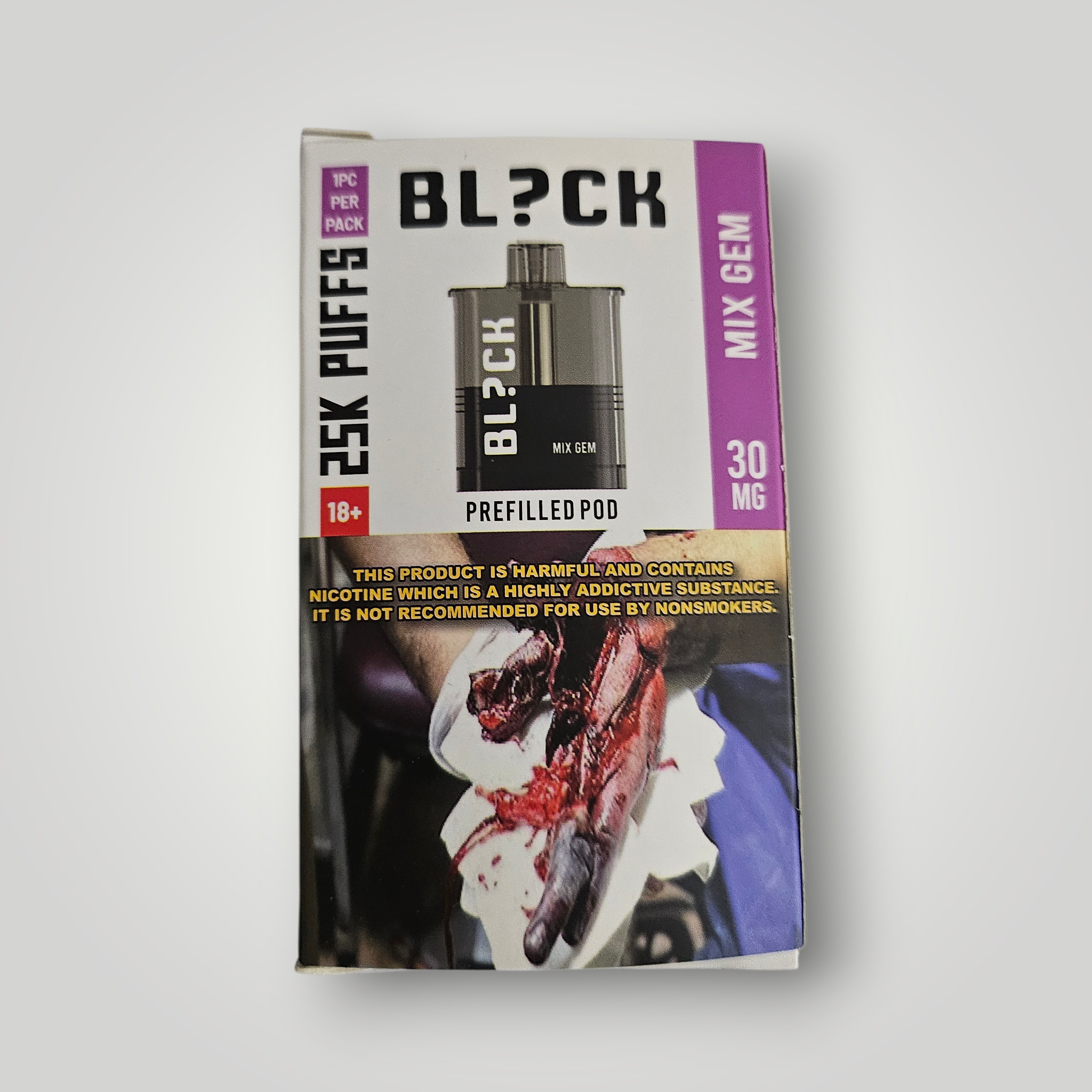 BLACK? 25k Puffs Prefilled Pod (30mg) Transparent