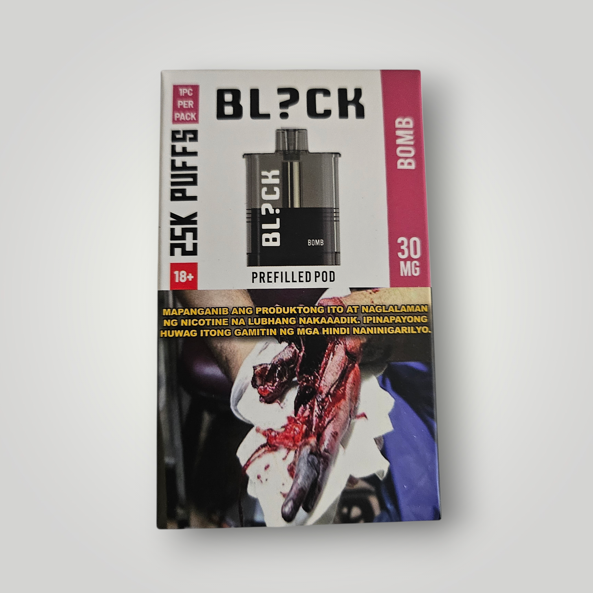 BLACK? 25k Puffs Prefilled Pod (30mg) Transparent